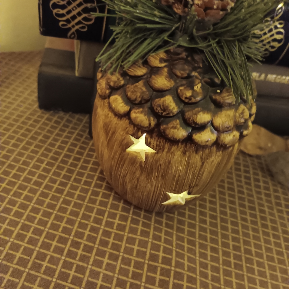 Pinecone Fairie lantern w/ Stars, Nwots - Picture 3 of 10